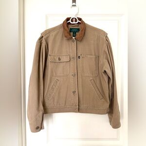Ralph Lauren Tan Utility Jacket with Classic Design